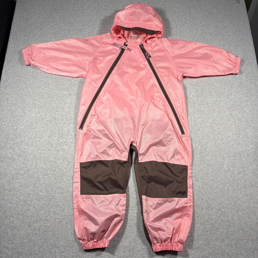 Tuffo Muddy Buddy Rain Suit Toddler 5T Pink Waterproof Hooded Coverall Jumpsuit